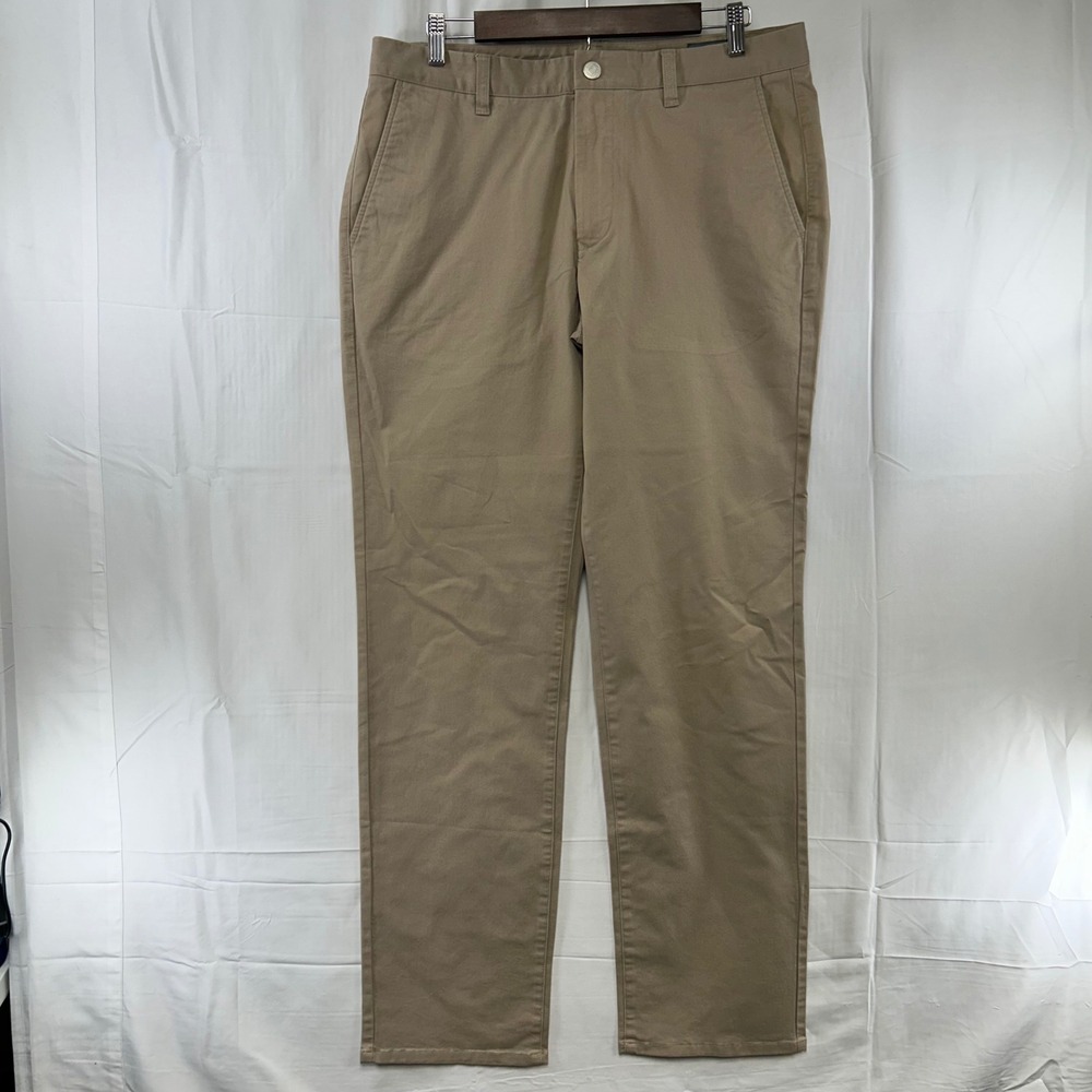 Bonobos Chino Pants Mens 34x34 Khaki Tan Straight Fit Stretch Cotton Twill‎